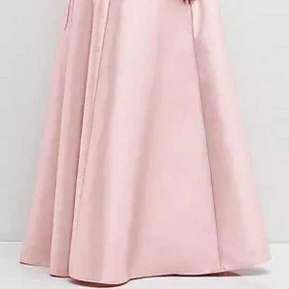 Alfred Sung Ballet Pink Bustier Tie Back Gown D852 - Picture 2 of 4